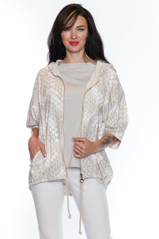 Lightweight Textured Hooded Jacket