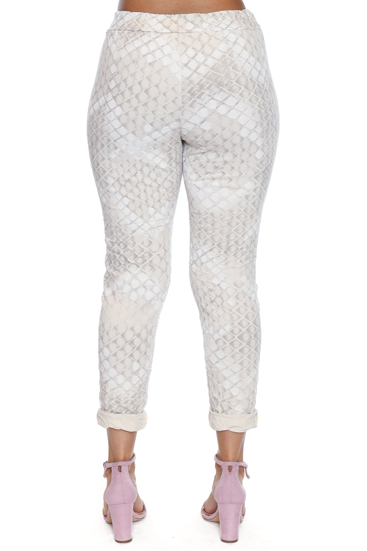 Textured Stretch Pants