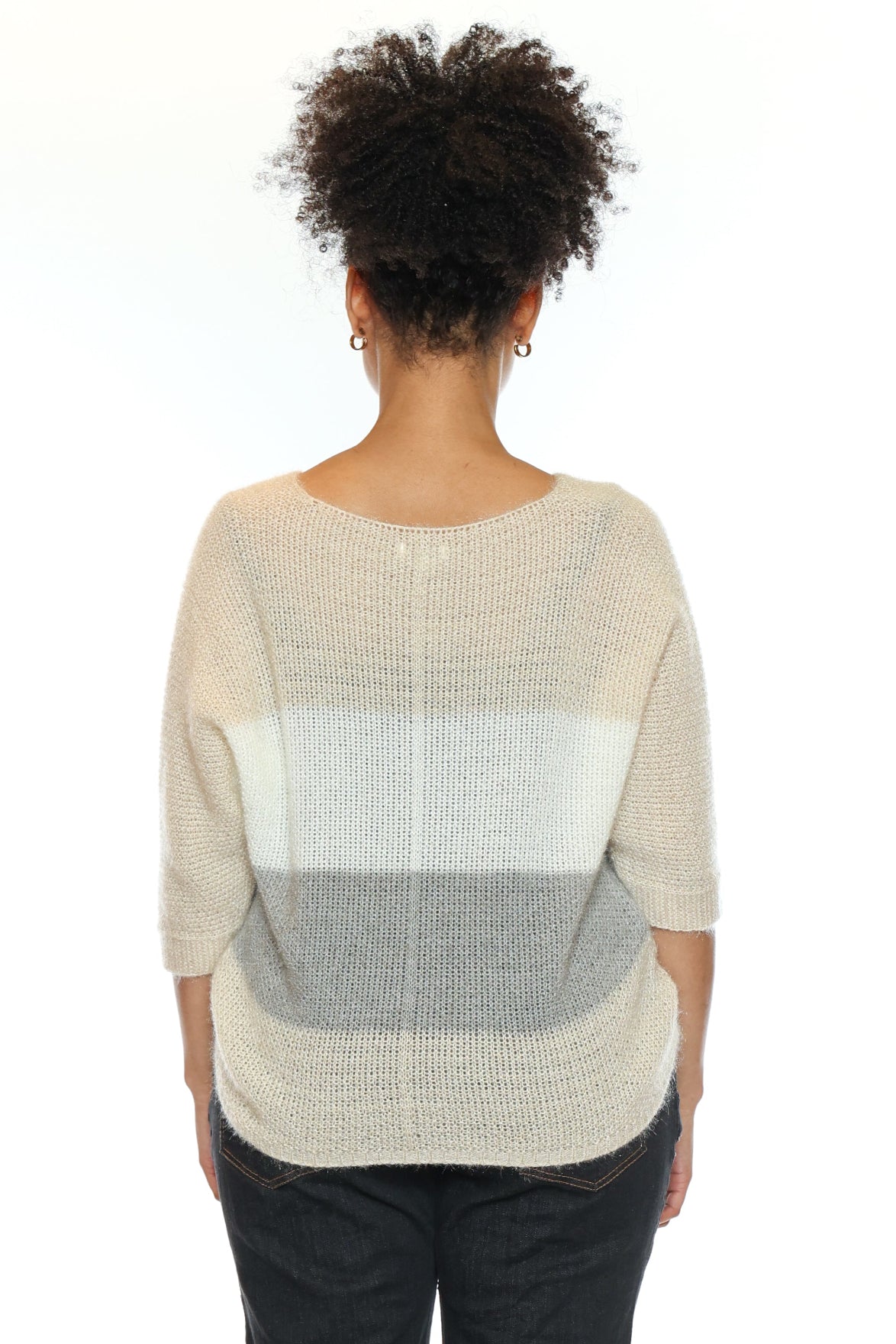 Colour Block Relaxed Knit Sweater