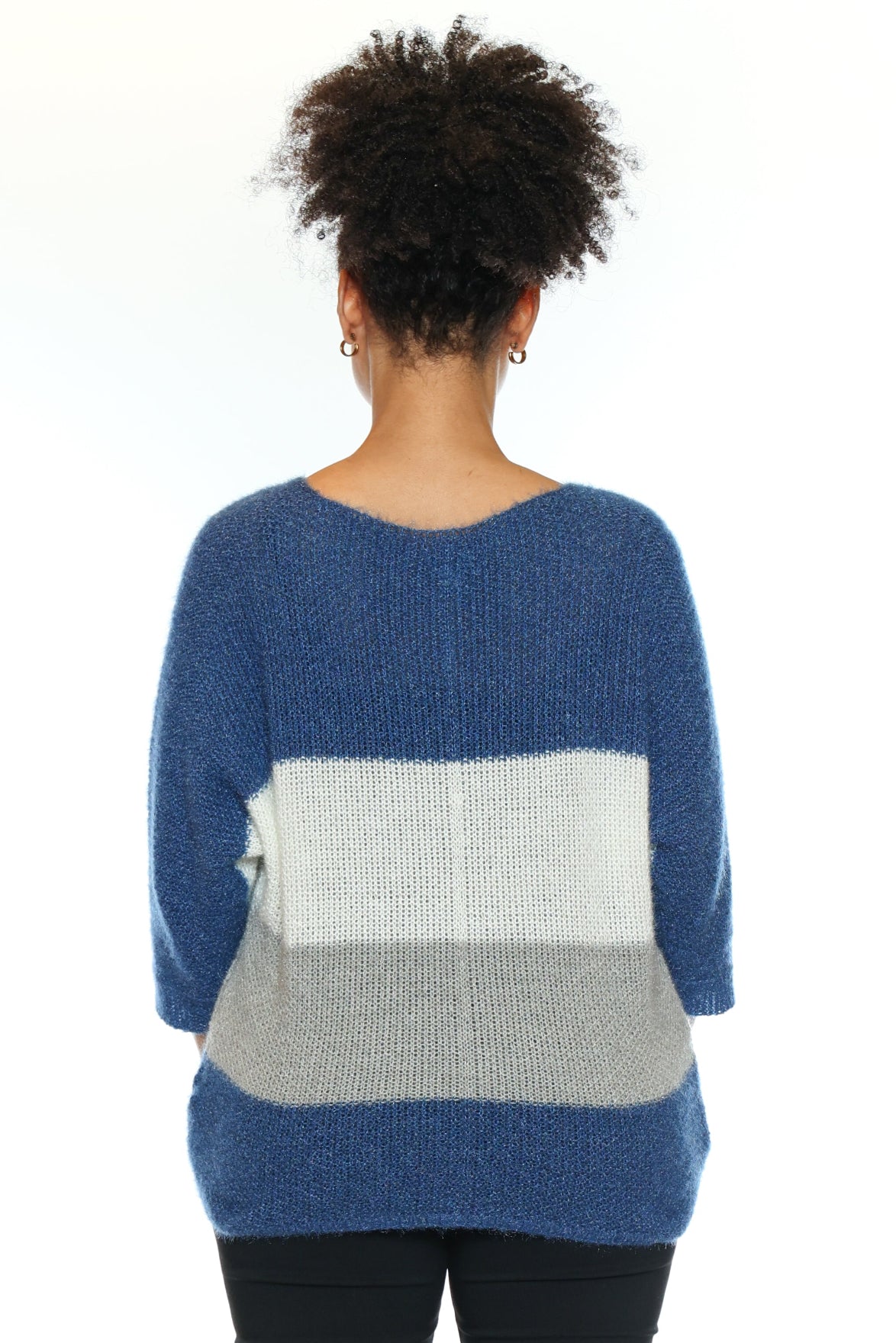 Colour Block Relaxed Knit Sweater