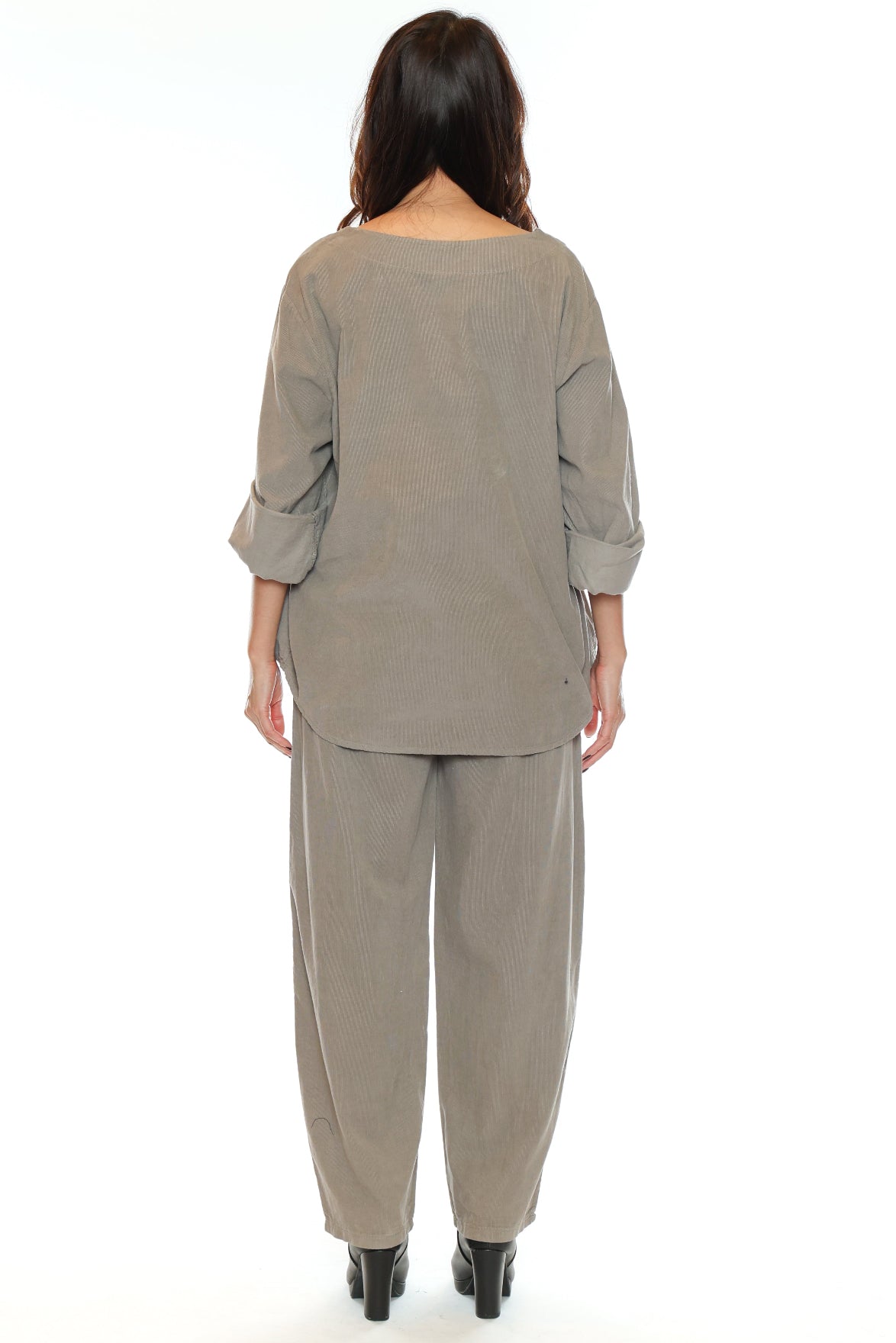 Textured Cotton Asymmetrical Pocket Top