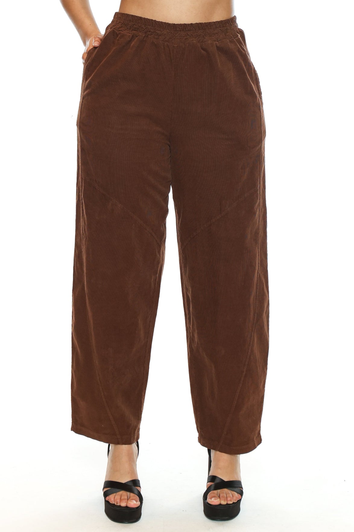 Textured Cotton Relaxed Pant