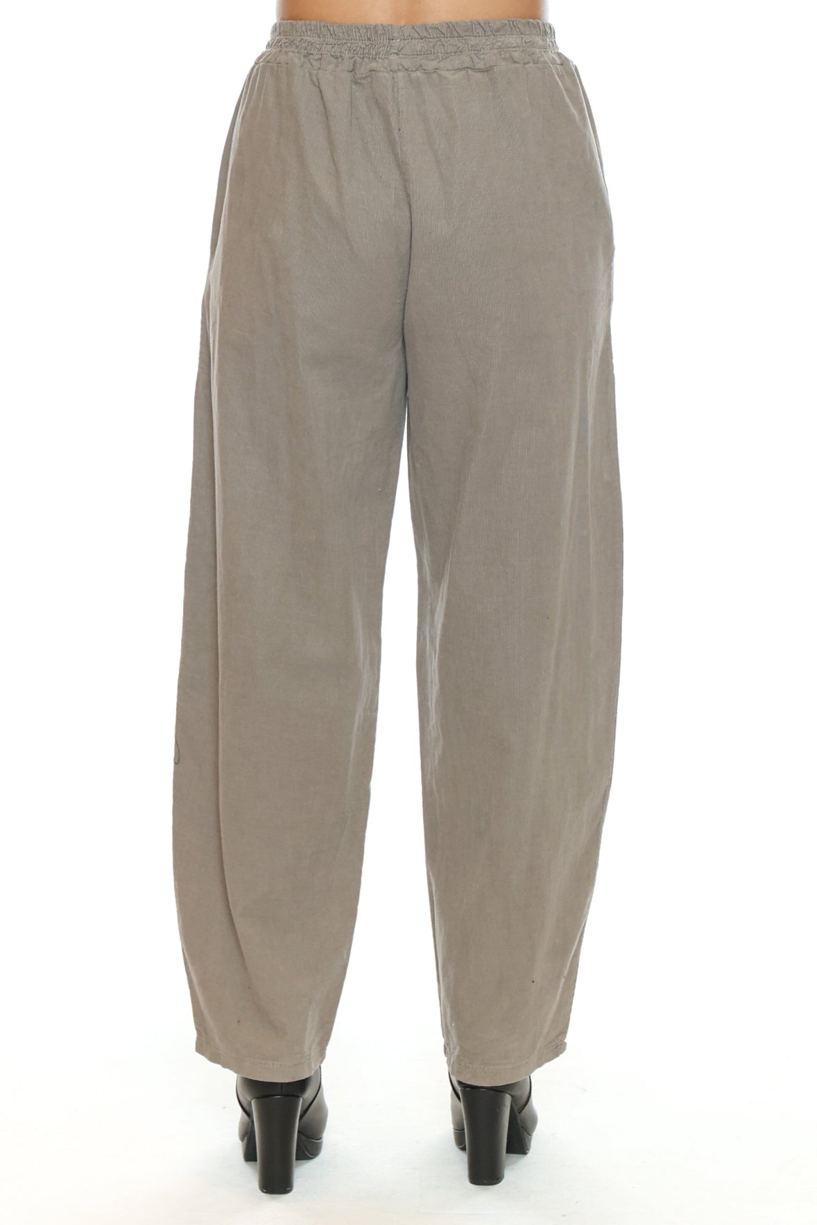 Textured Cotton Relaxed Pant