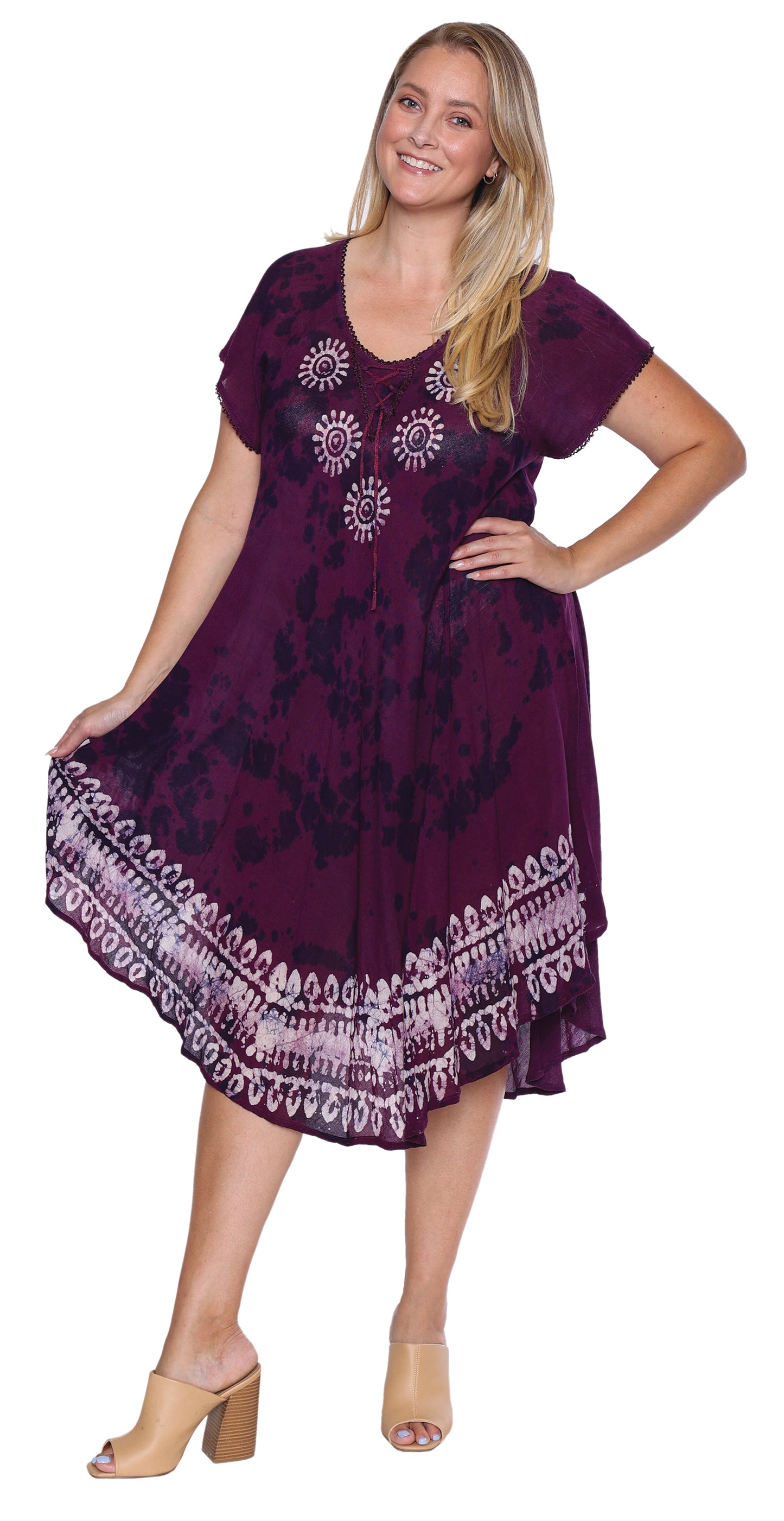 Rayon Short Sleeve Dress