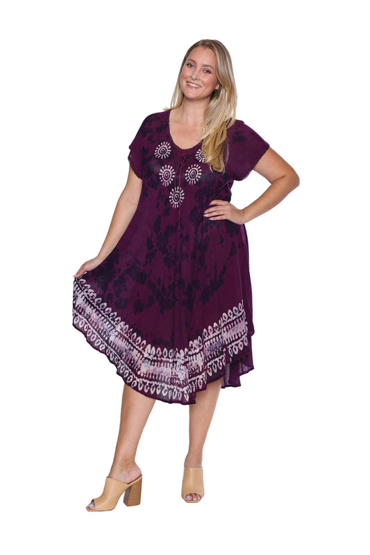 Rayon Short Sleeve Dress