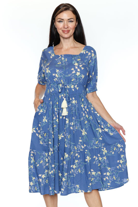 Skyflower Tiered Dress