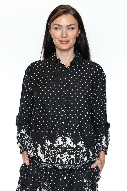 Midnight Muse Button Blouse