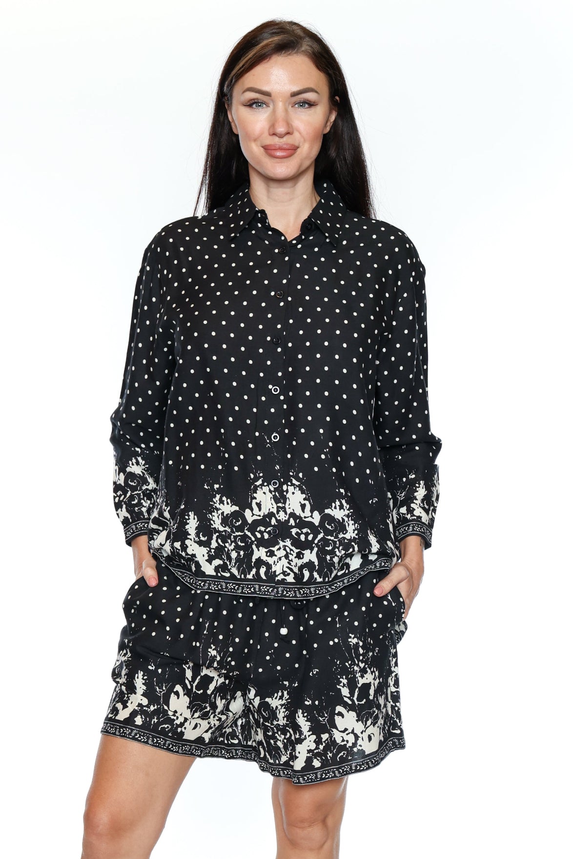 Midnight Muse Button Blouse