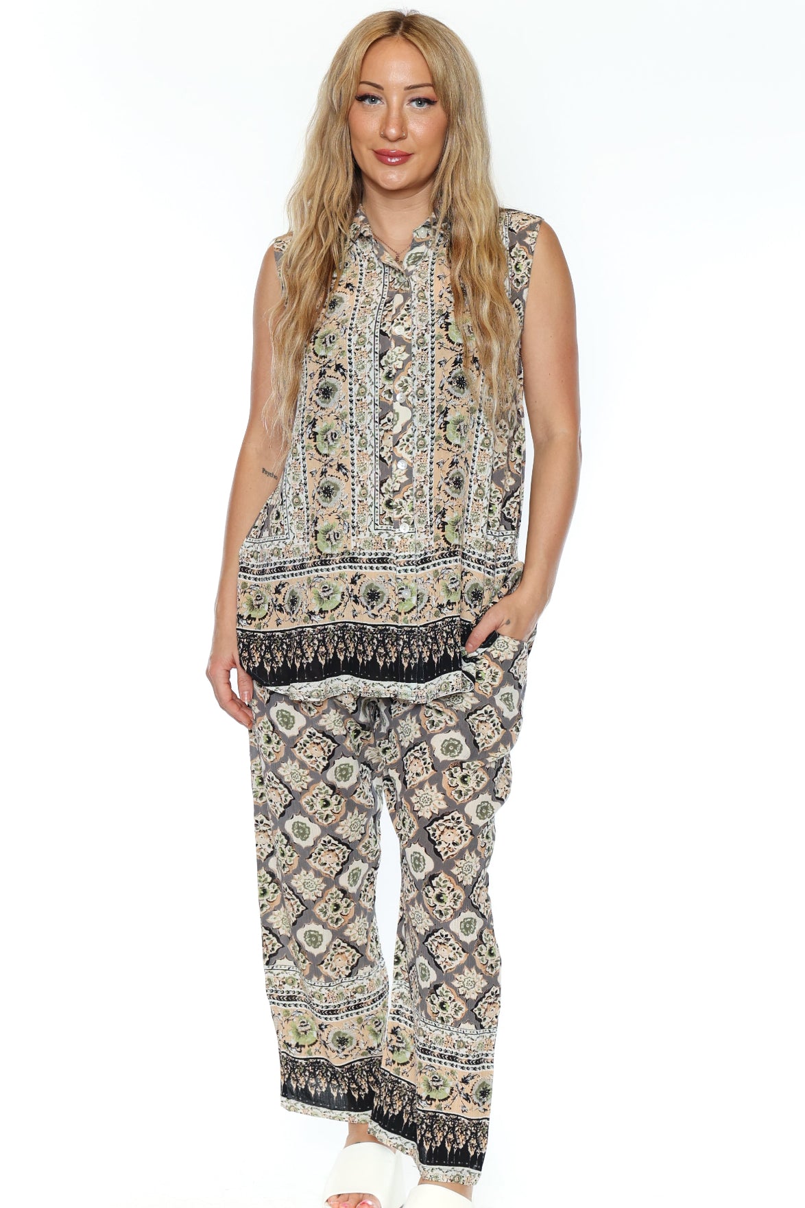 Printed Rayon Lounge Set