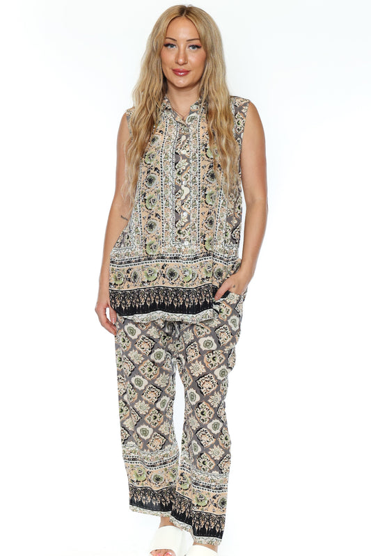 Printed Rayon Lounge Set
