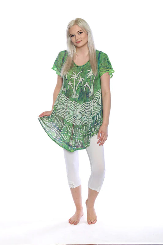 Short Sleeve Tie Dye Tunic
