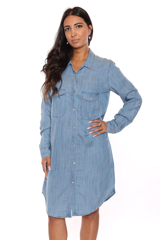 Bloom Back Shirt Dress