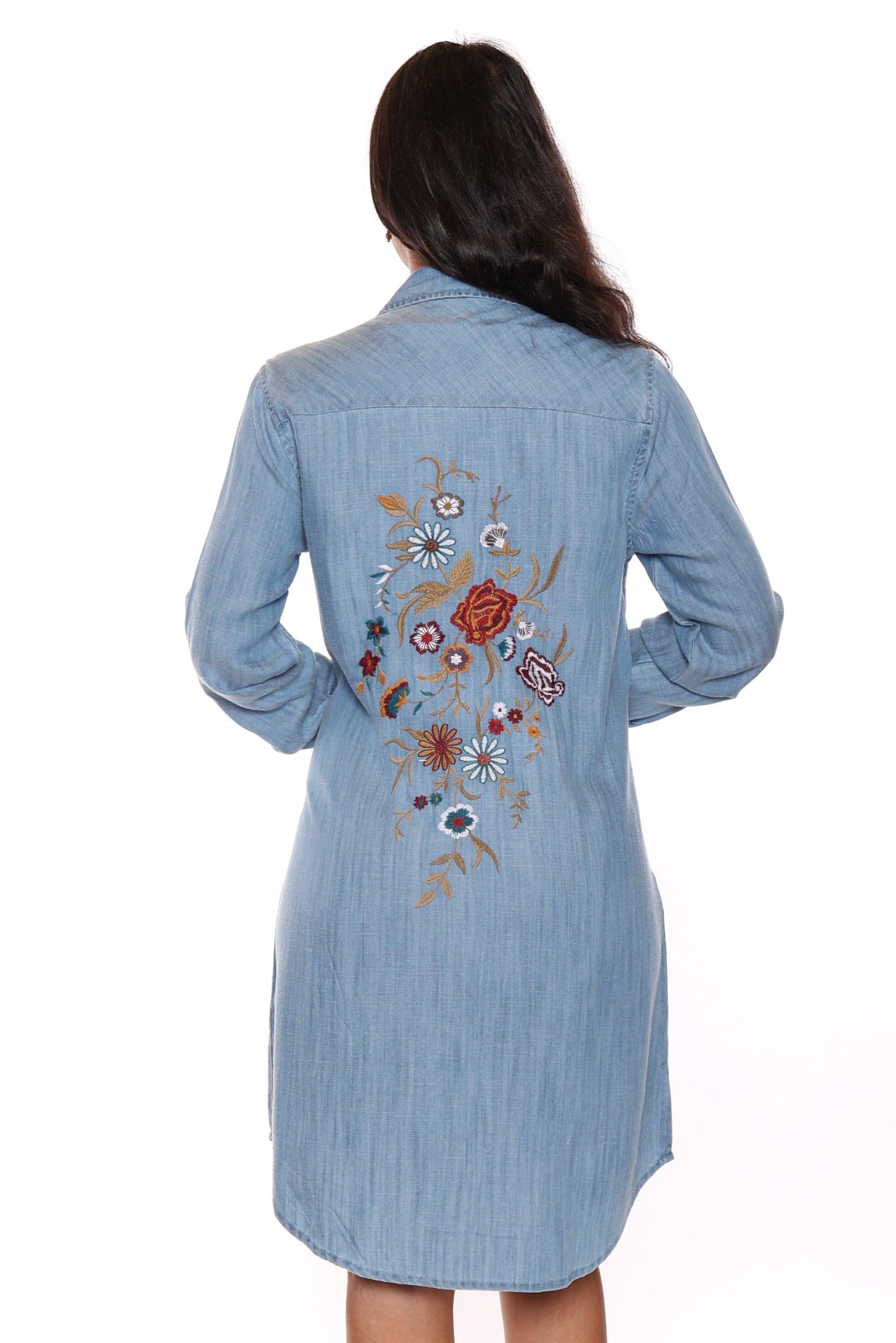 Bloom Back Shirt Dress