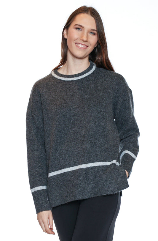Contrast Trim Knit Pullover