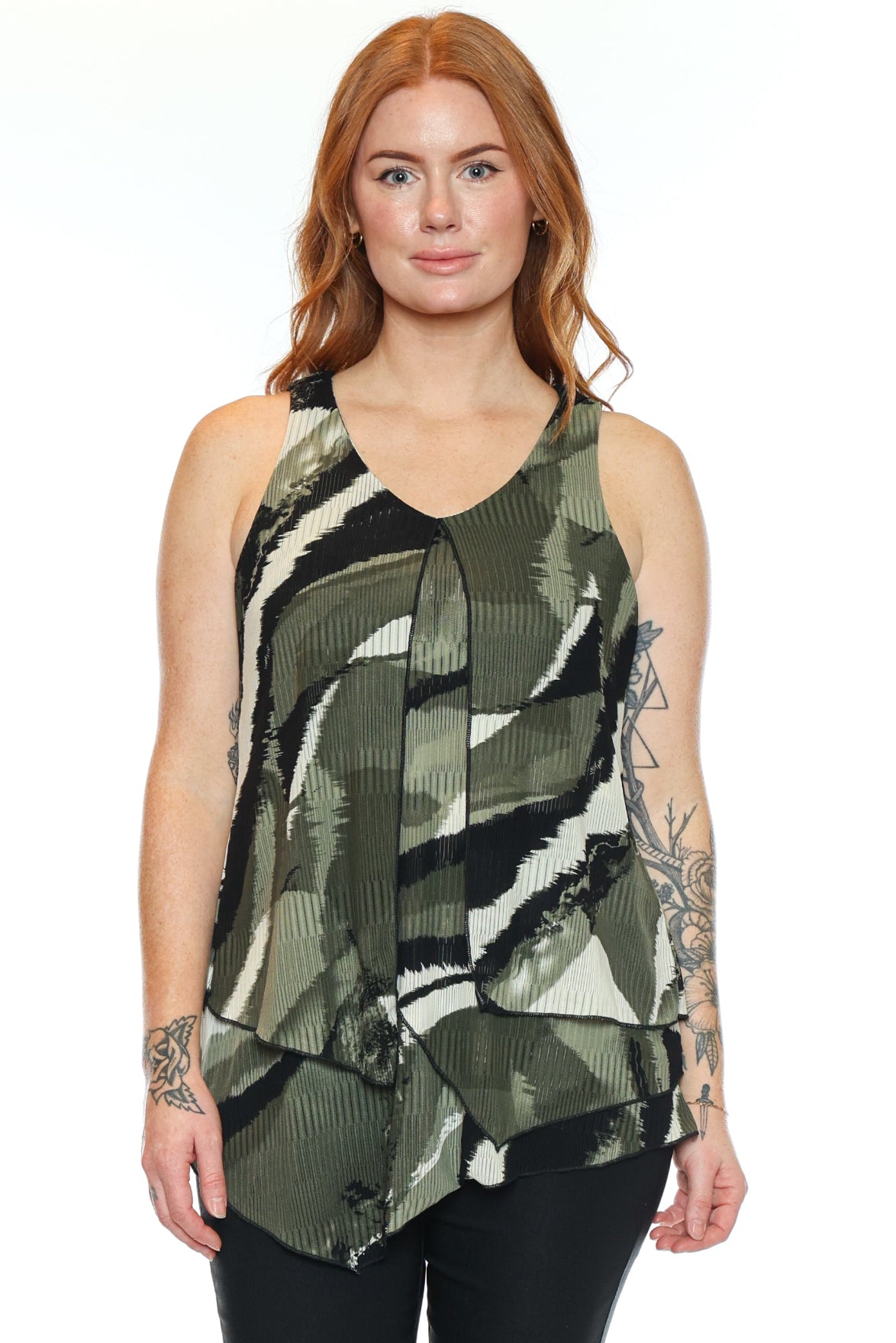 Printed Layered Tank Top