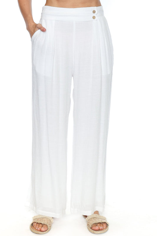Wide Leg Pull-On Pants