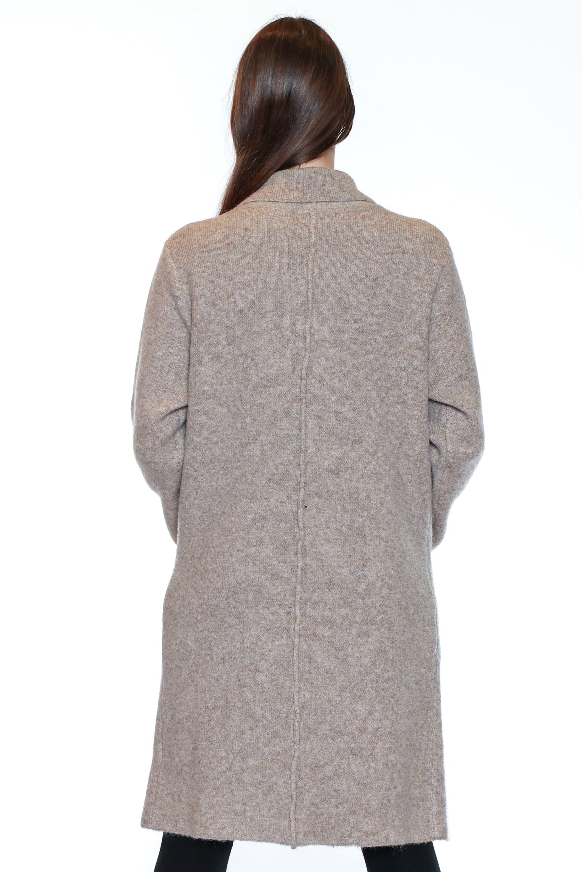 Textured Open-Front Coat