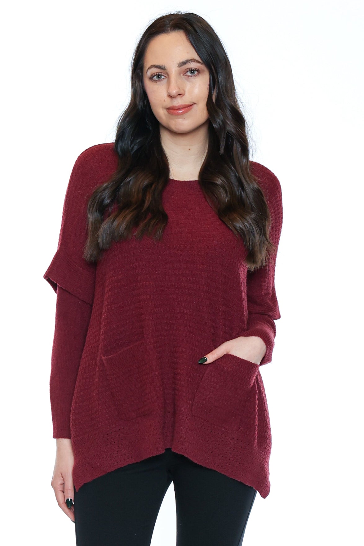 Relaxed Open-Side Knit Sweater