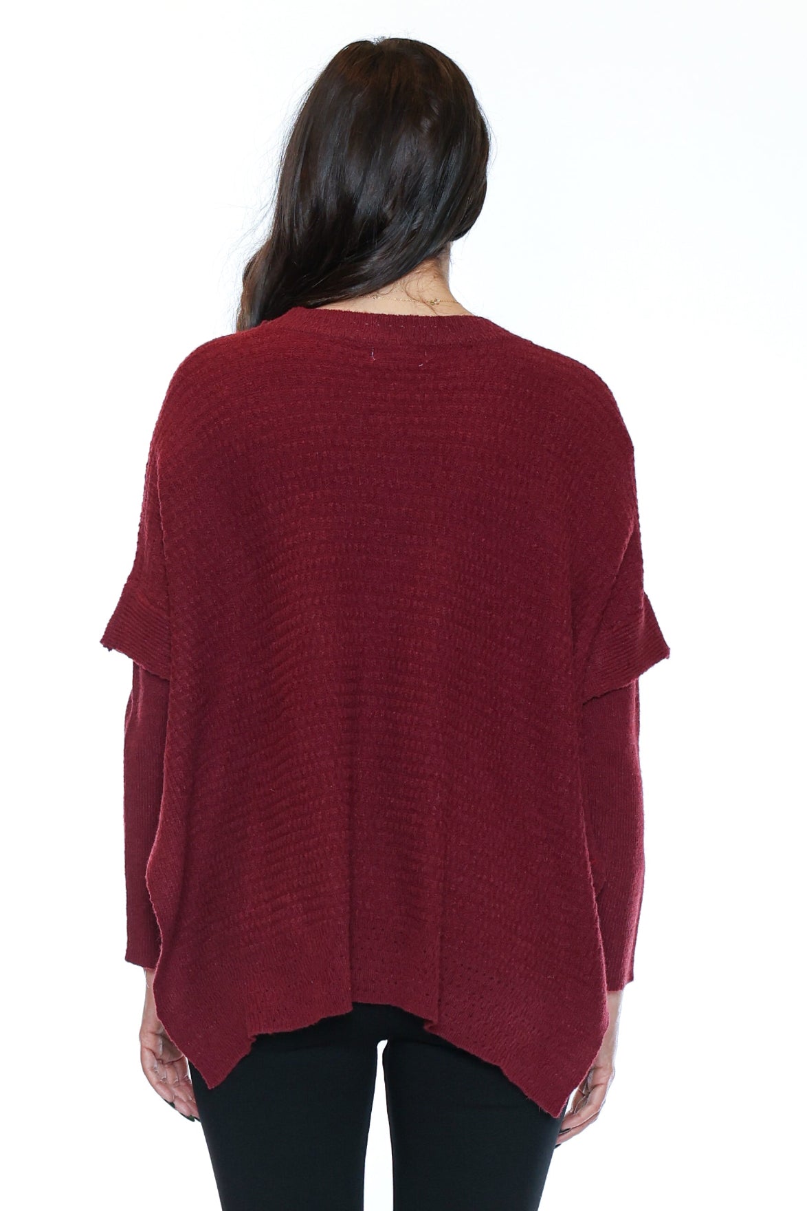 Relaxed Open-Side Knit Sweater