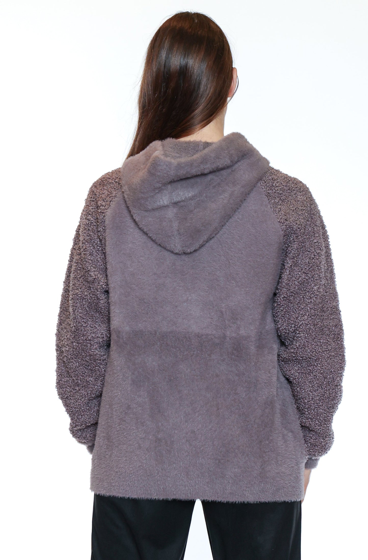 Plush Hooded Zip Jacket