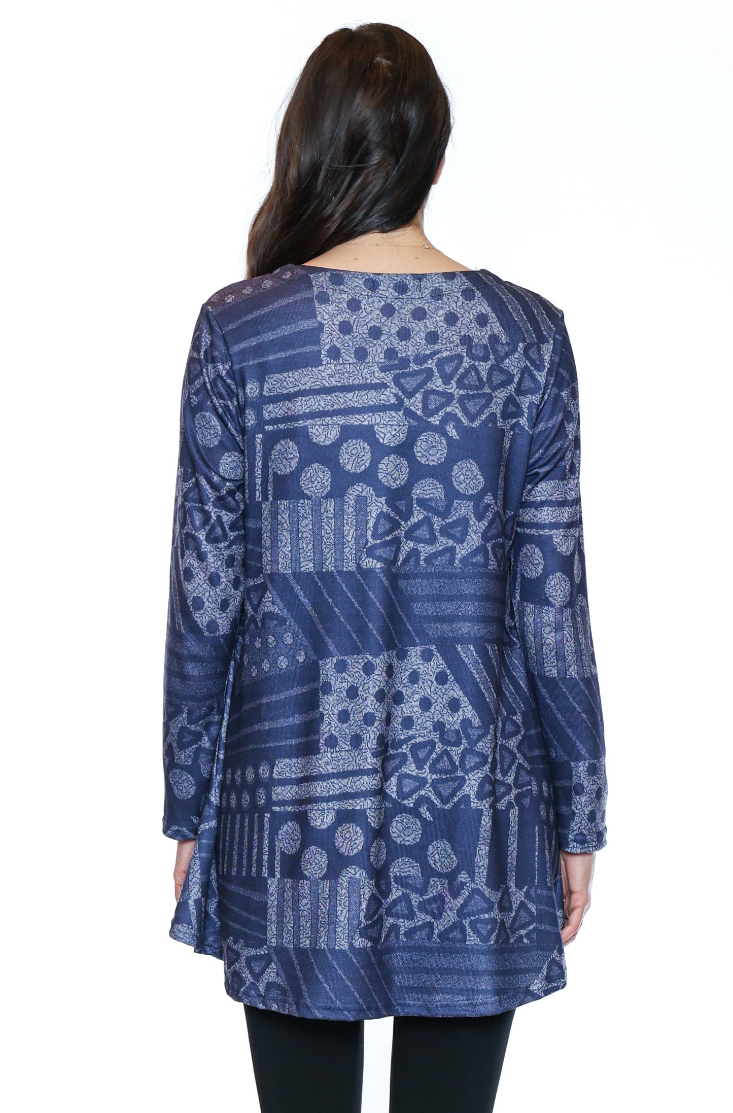 Printed A-Line Tunic Top