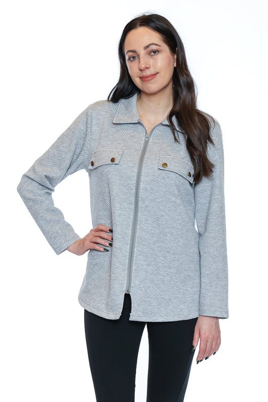 Zip-Front Shirt Jacket