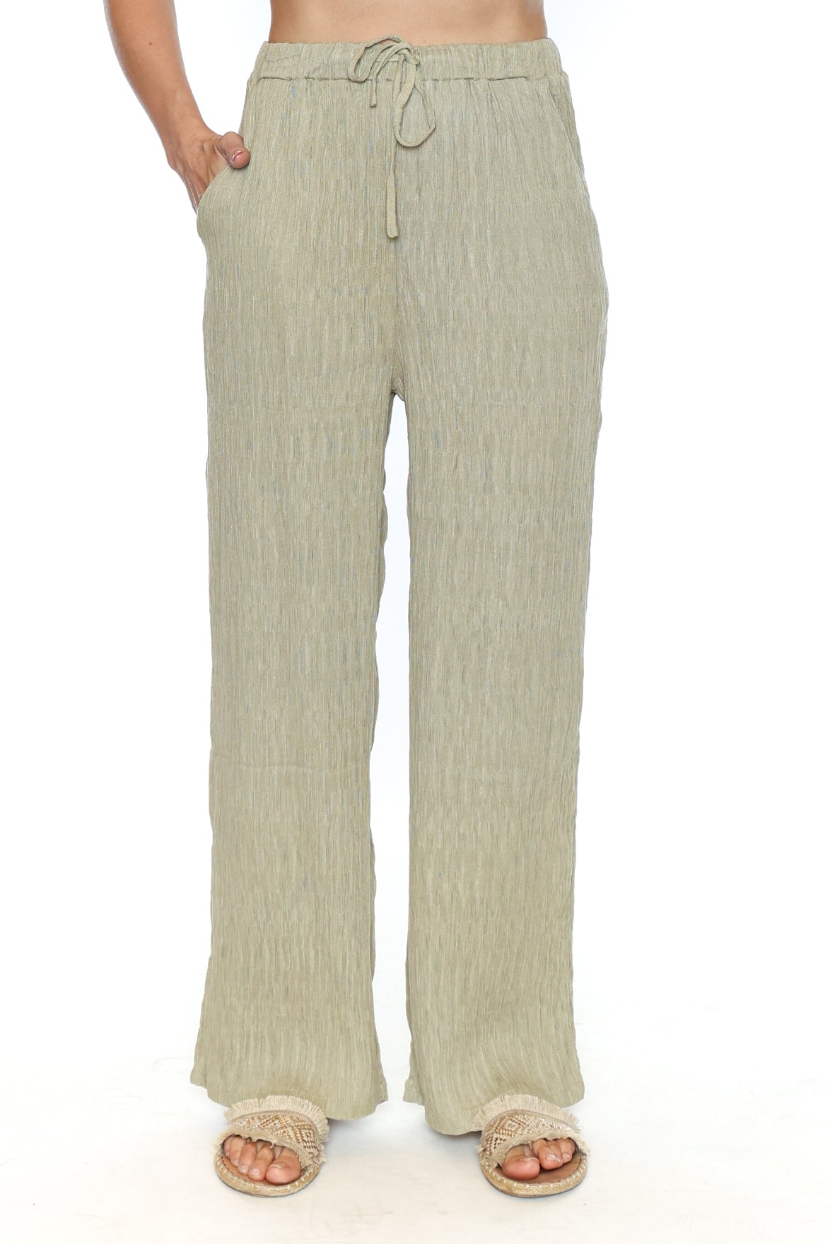 Wide Leg Stretch Pants