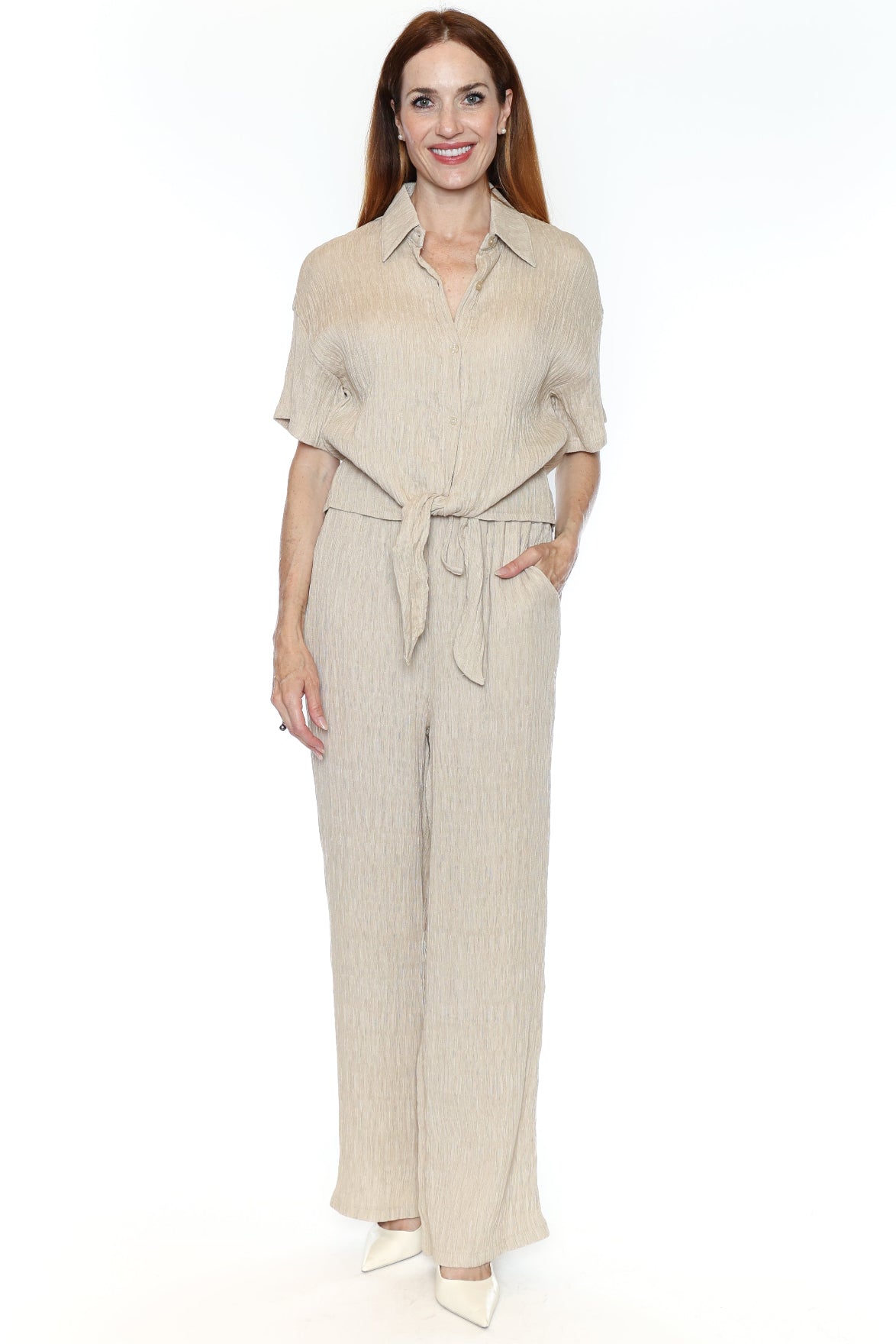 Wide Leg Stretch Pants