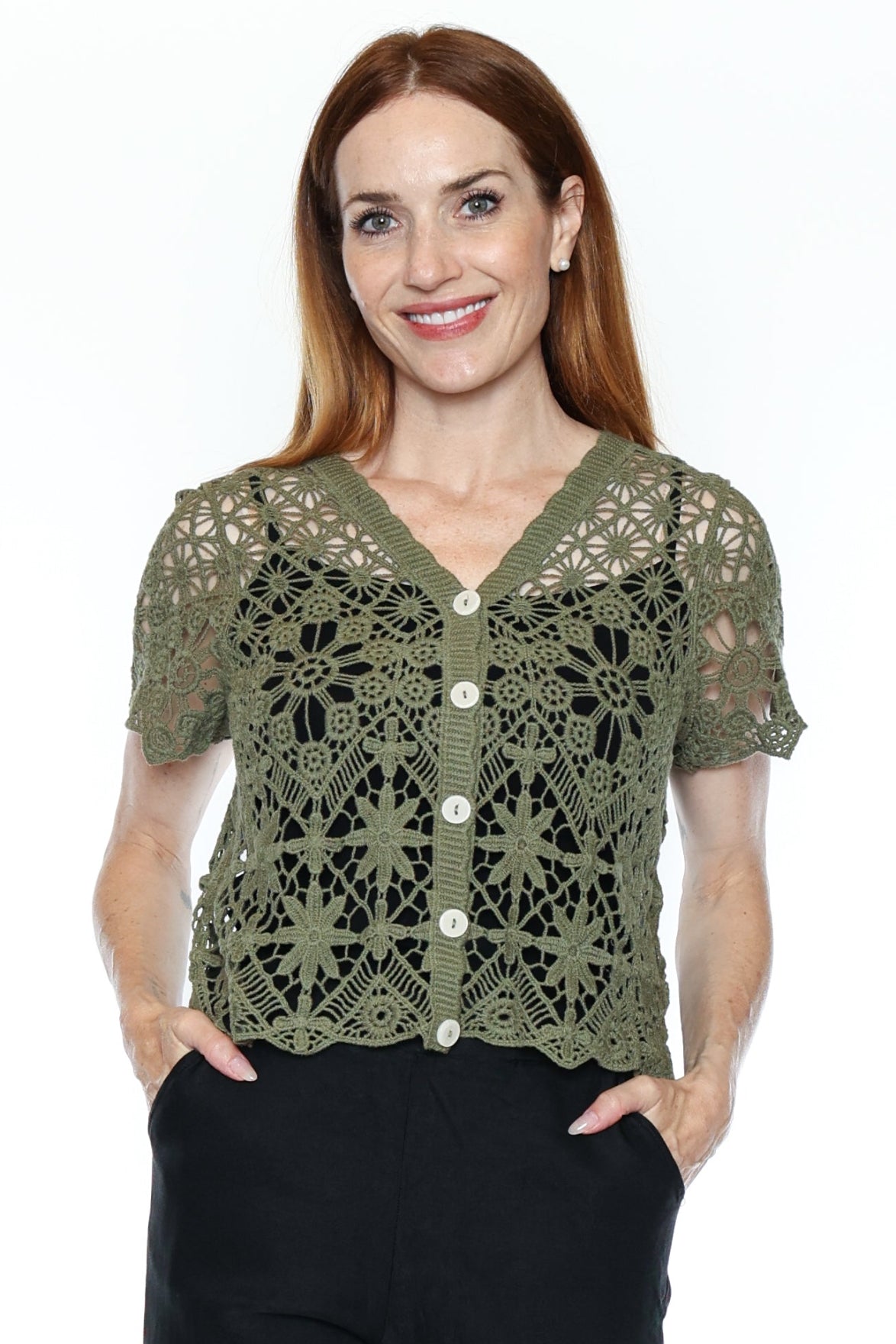 Crochet Button Cardigan