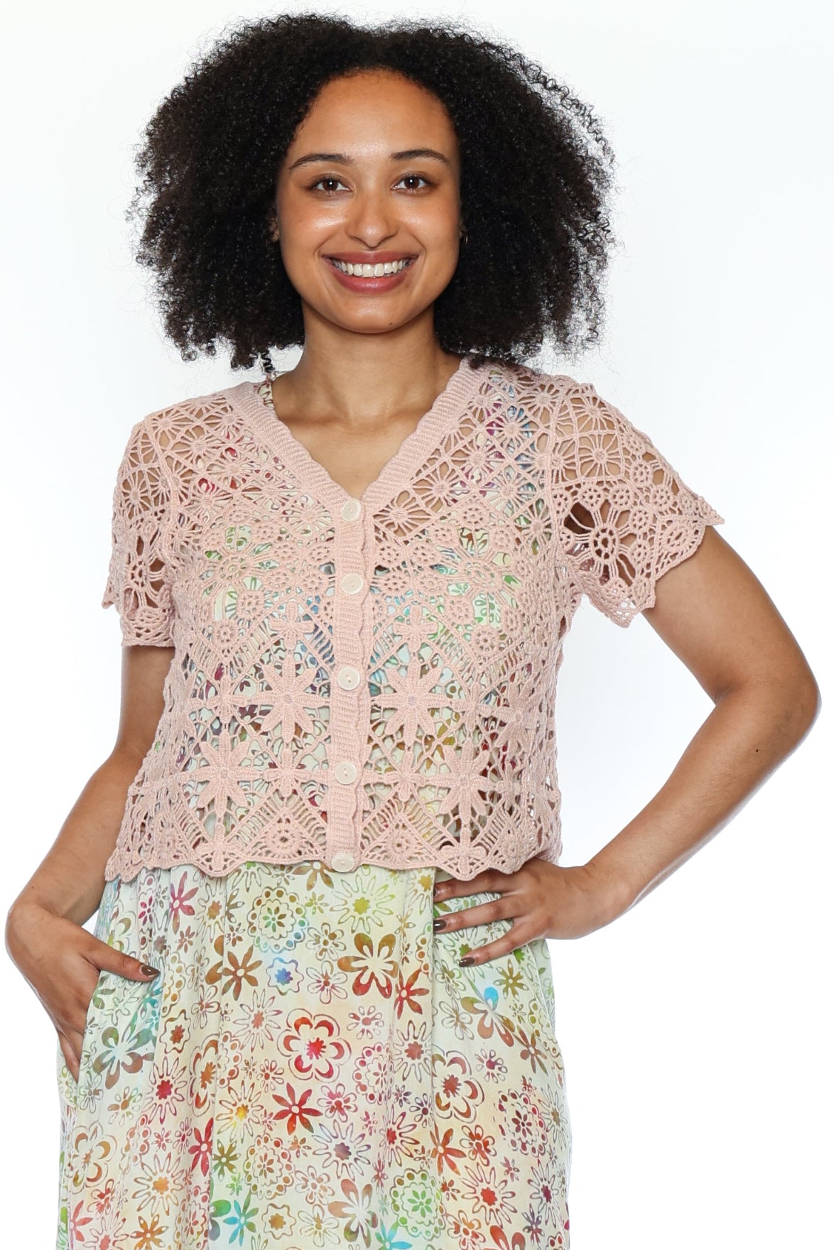 Crochet Button Cardigan