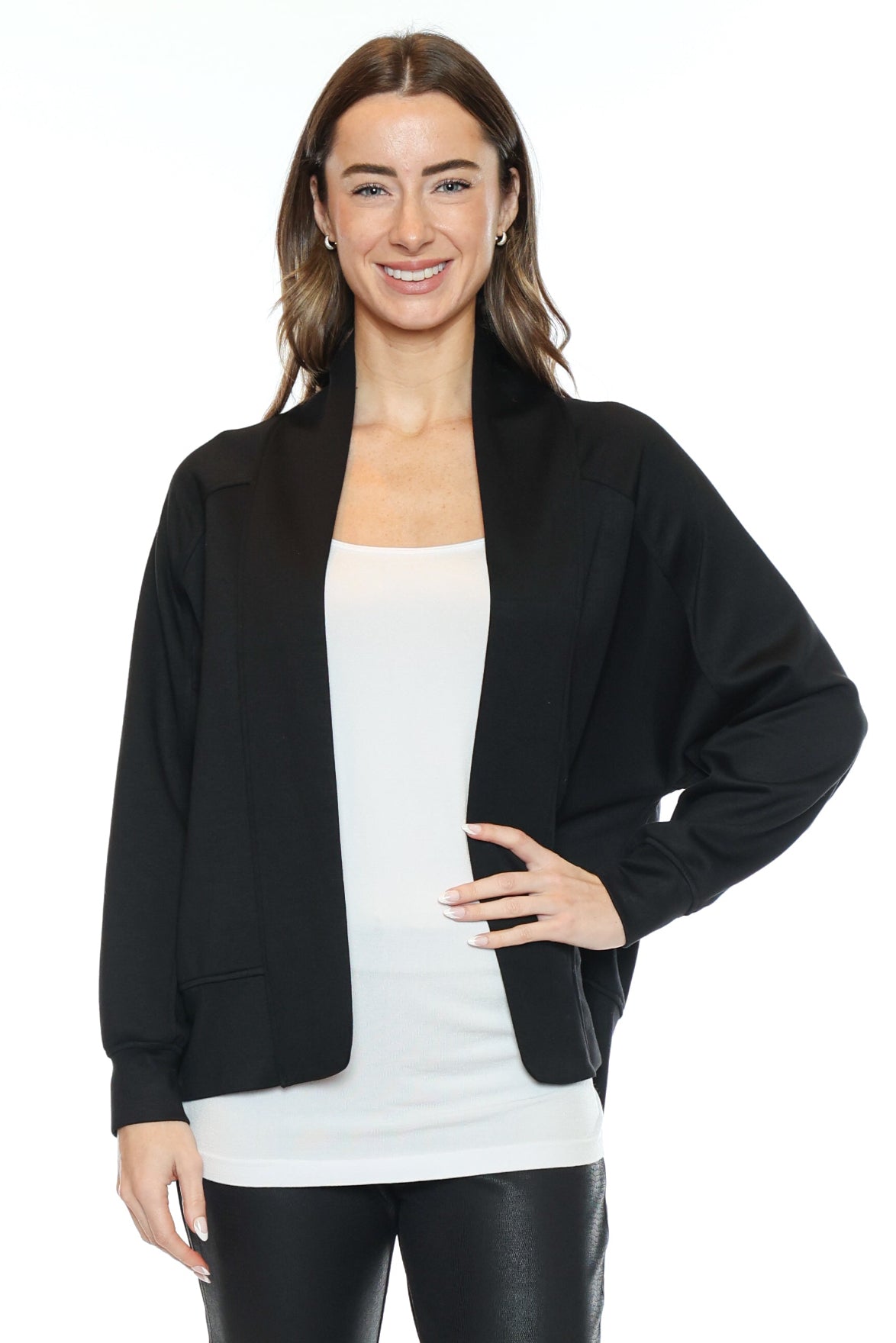 Everyday Comfort Open Front Jacket