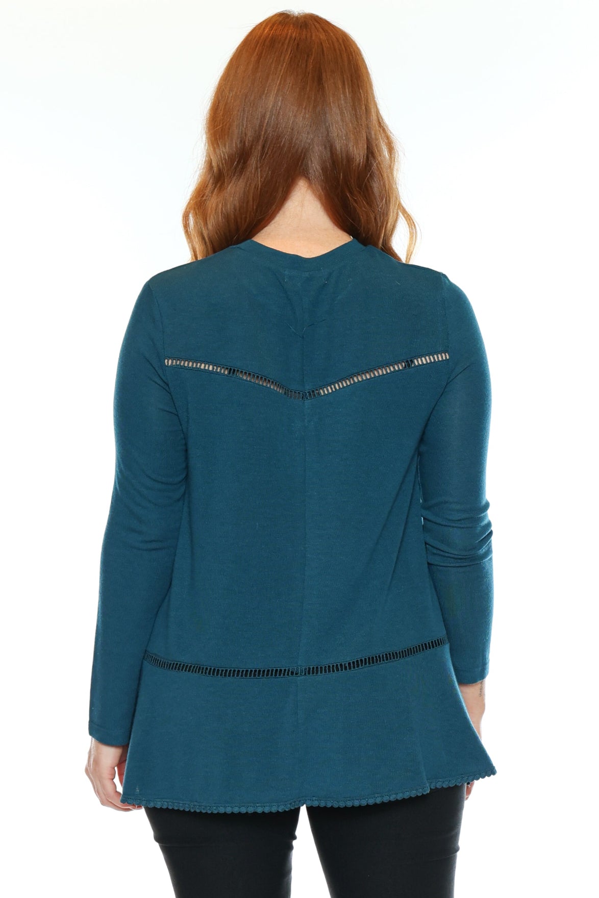 Ladder Trim Peplum Tunic