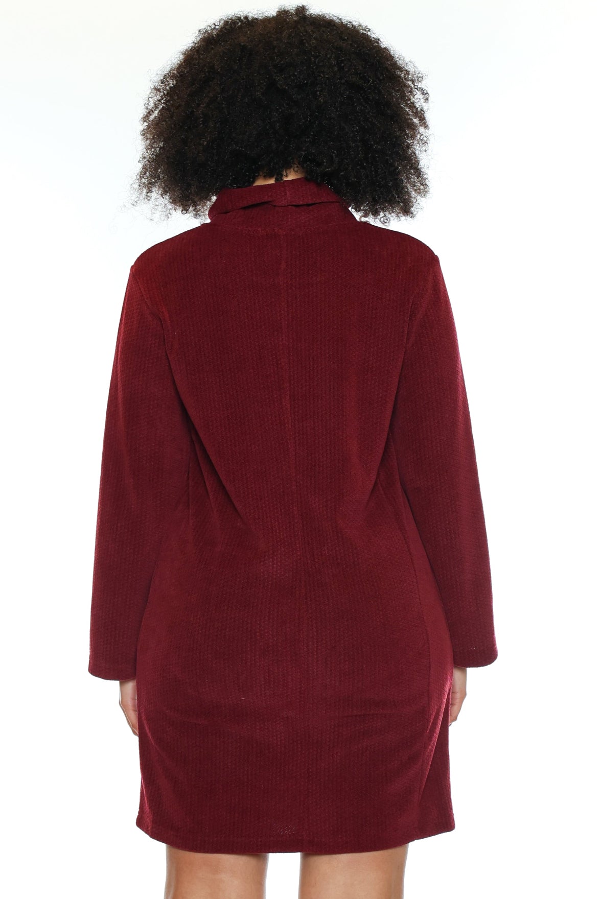 Cozy Cowl Neck Pocket Dress