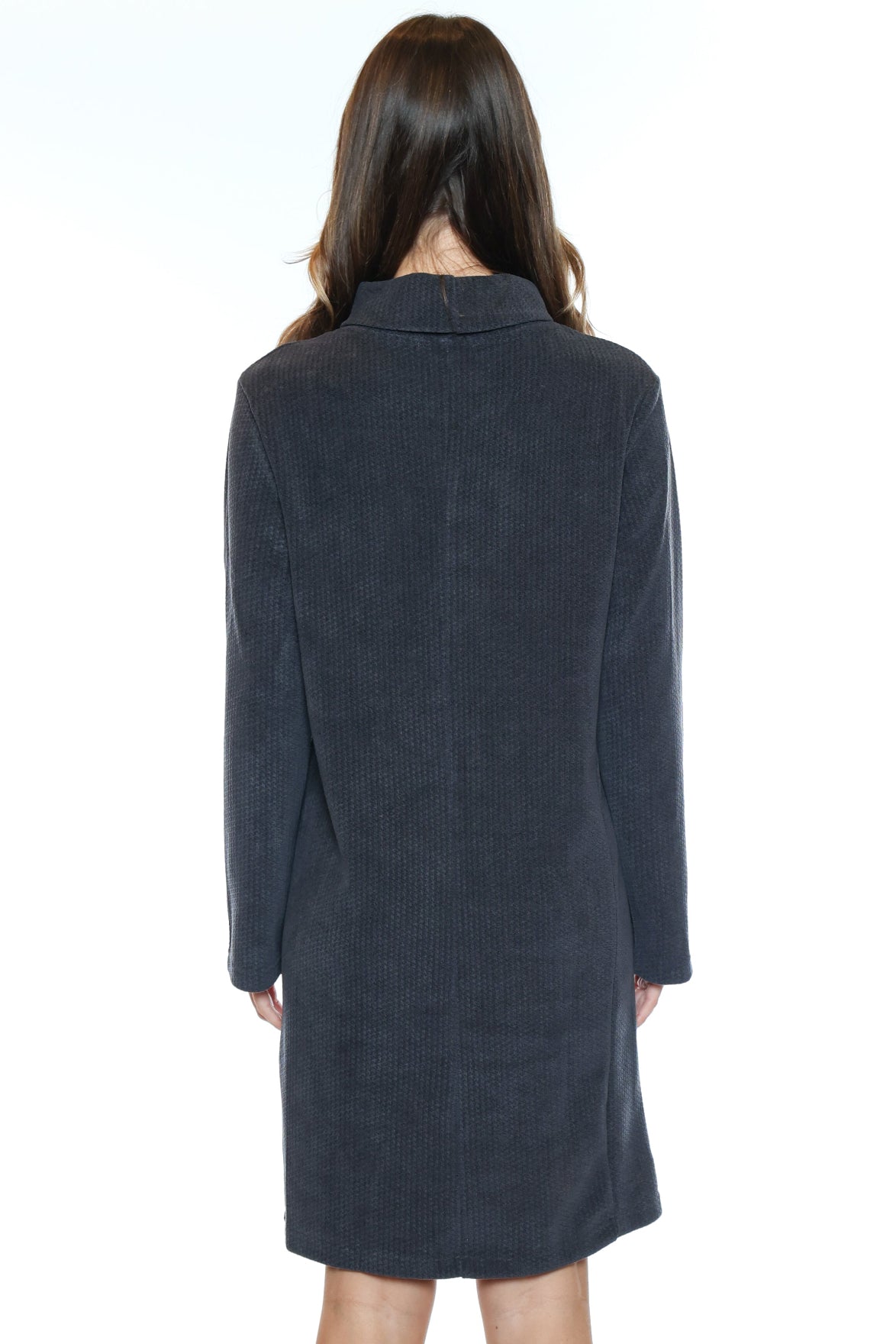 Cozy Cowl Neck Pocket Dress