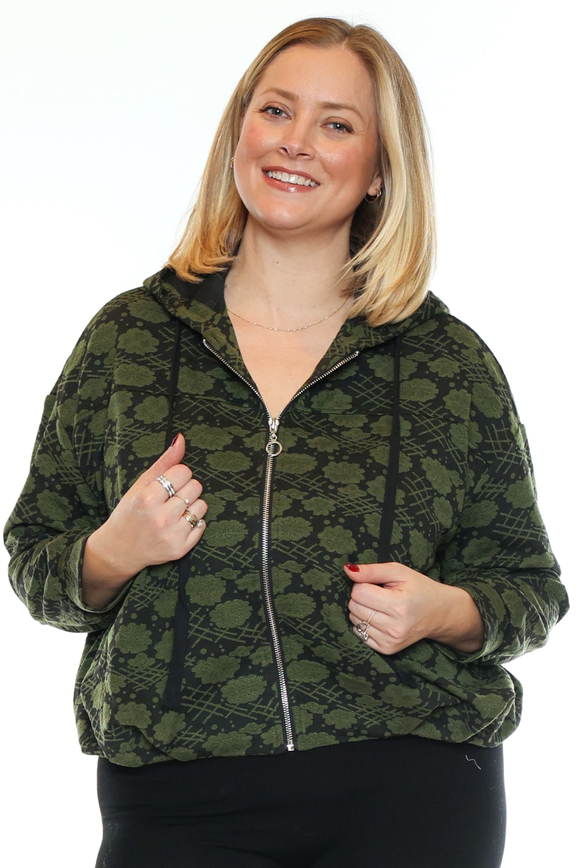 Printed Zip Hoodie Jacket
