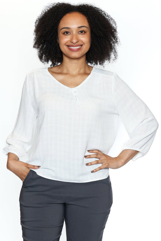 Textured 3/4 Sleeve Top