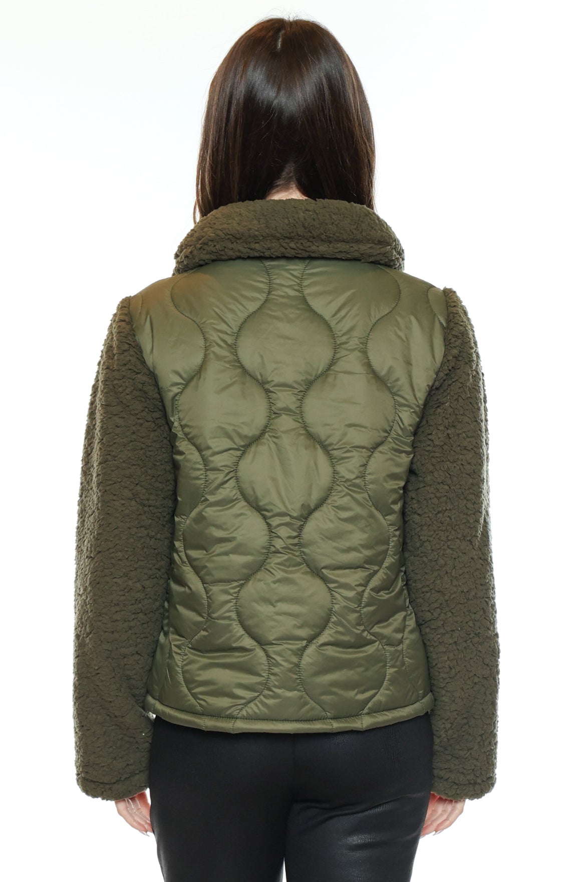 Quilted Sherpa Zip Jacket