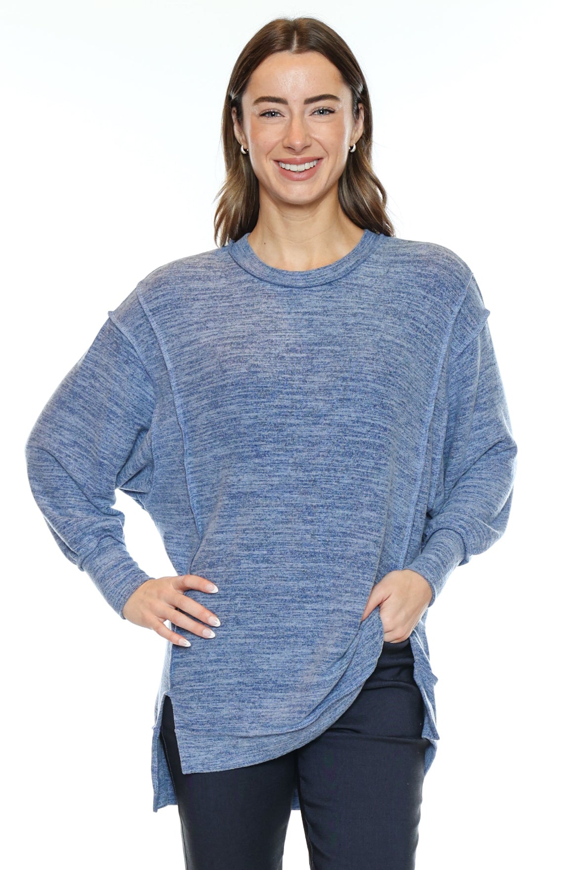 Relaxed Brushed Knit Tunic