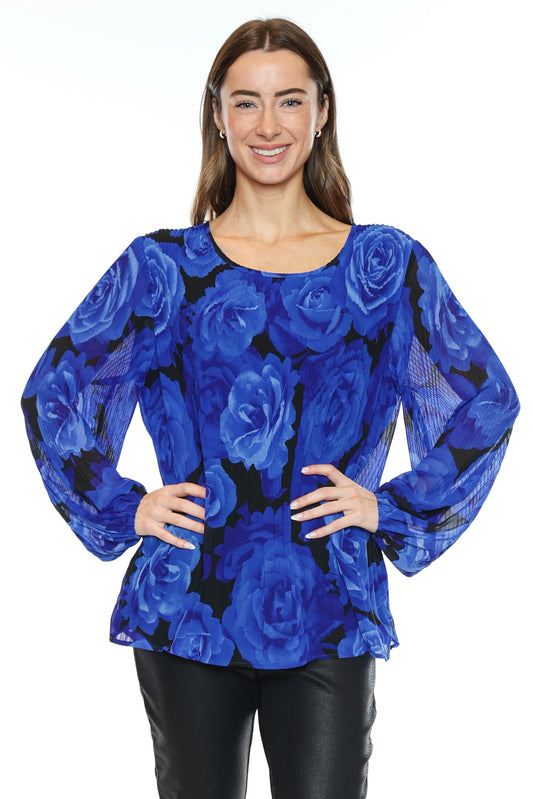Cobalt Bloom Blouse