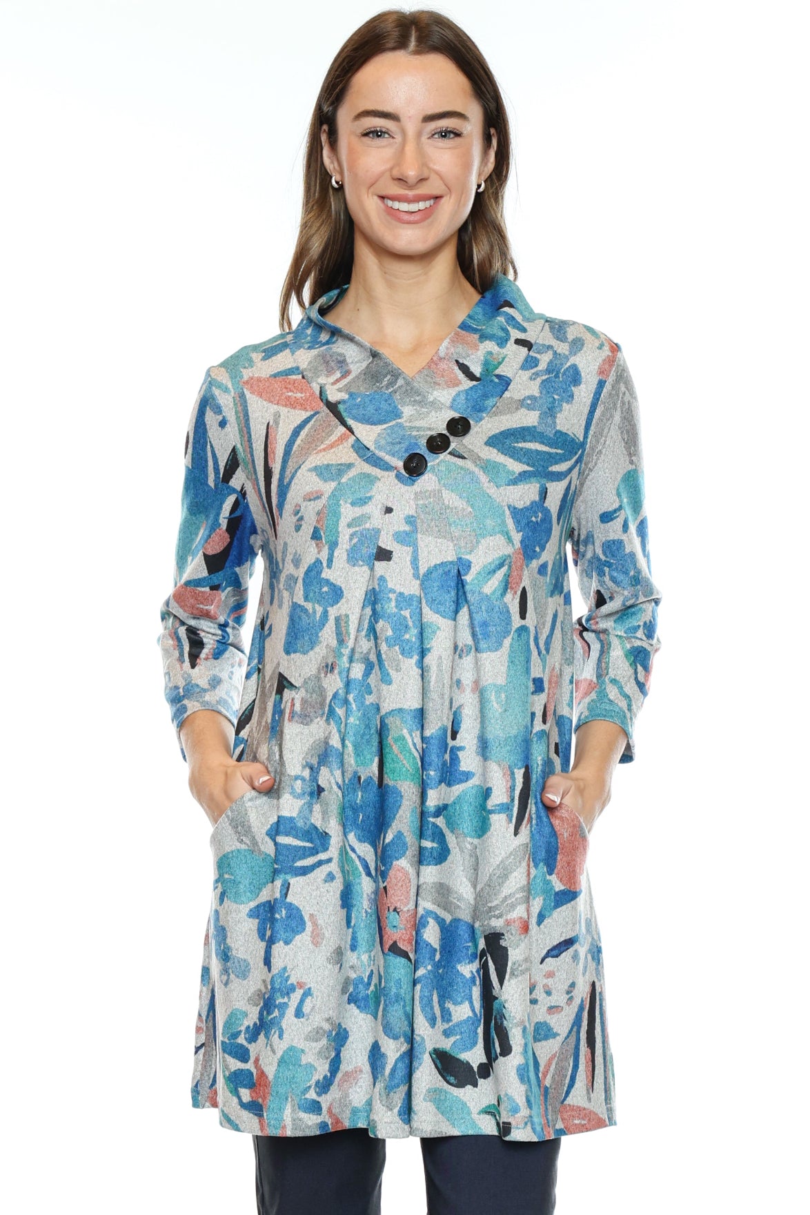Floral Button Detail Tunic