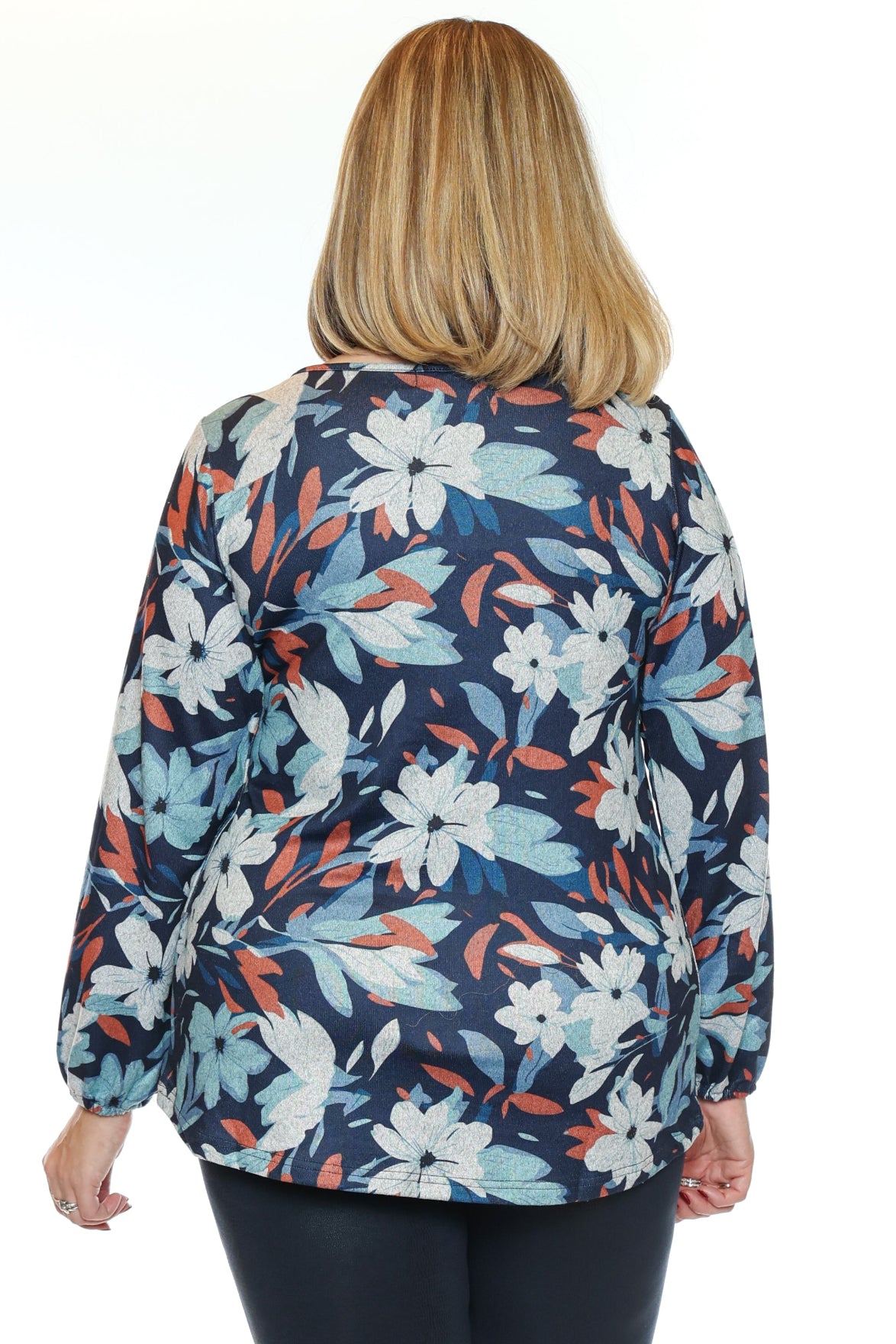 Autumn Floral V-Neck Top