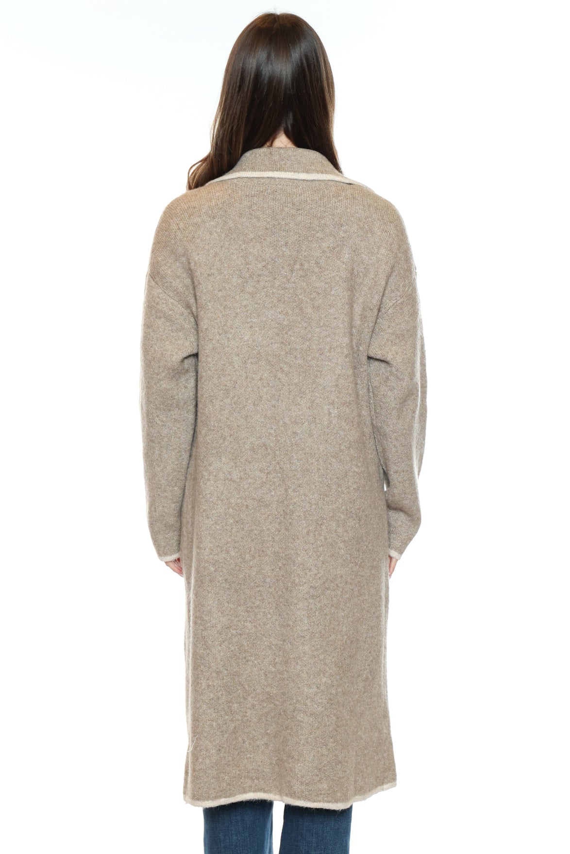 Longline Open Front Knit Coatigan