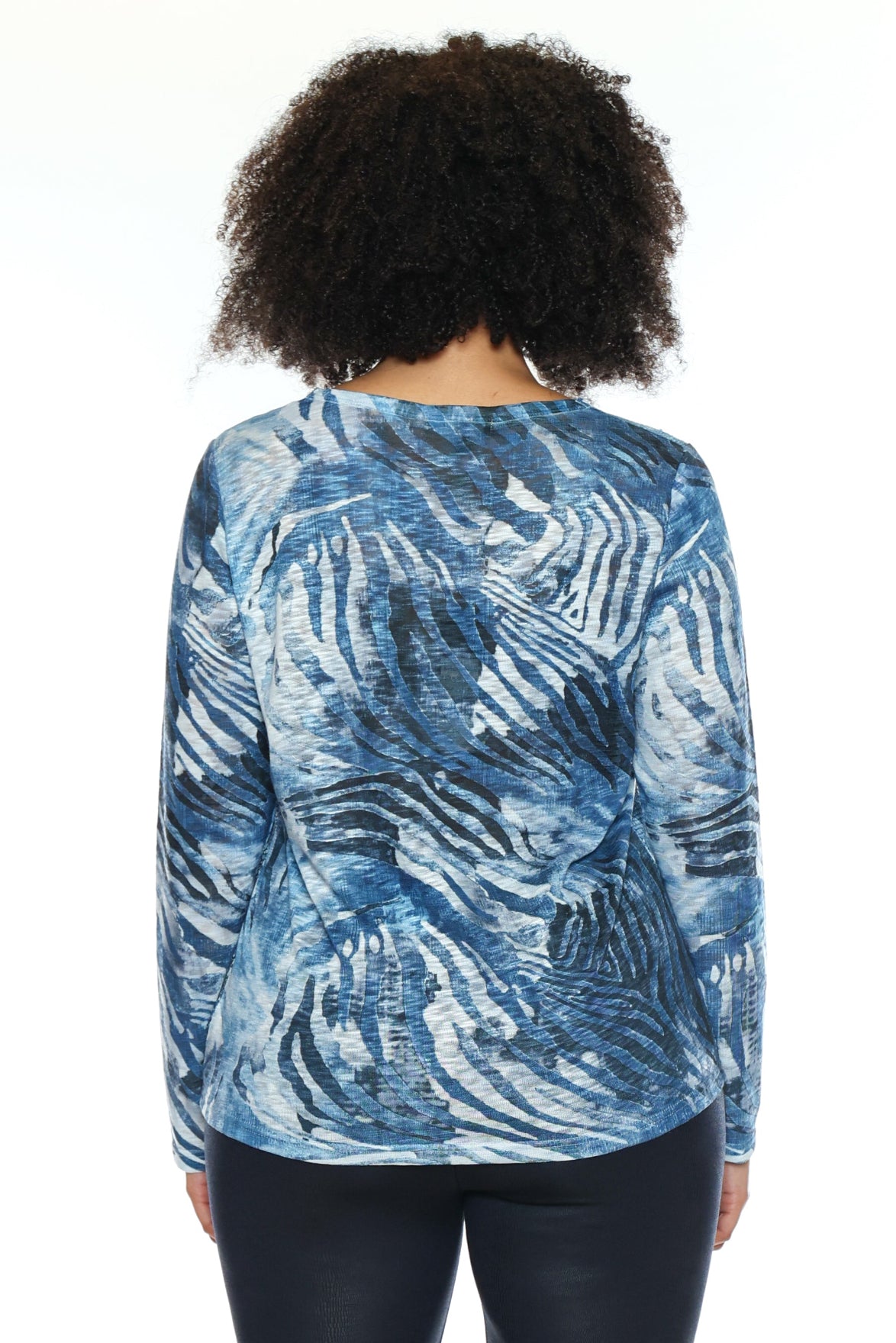 Printed Long Sleeve Lightweight Top