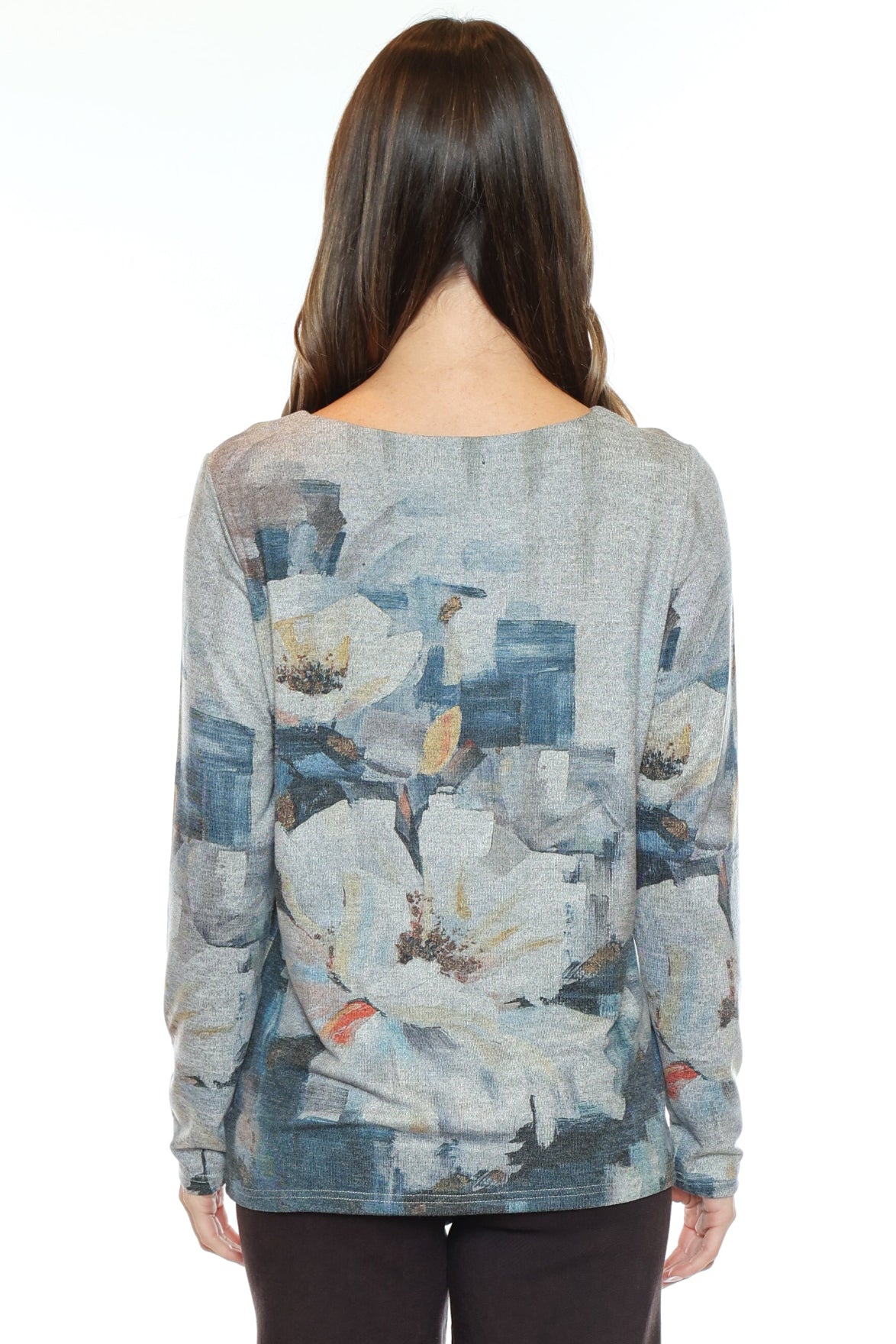 Soft Knit Printed Long Sleeve Top