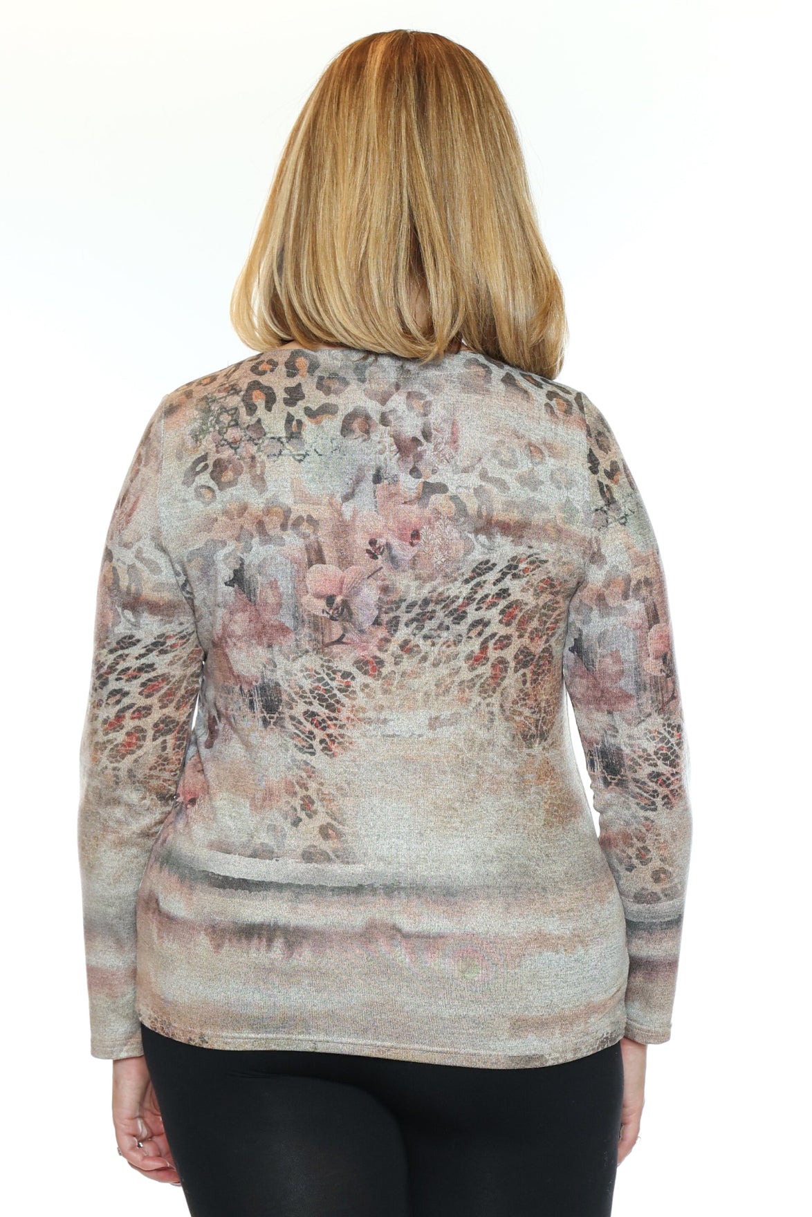 Soft Knit Printed Long Sleeve Top