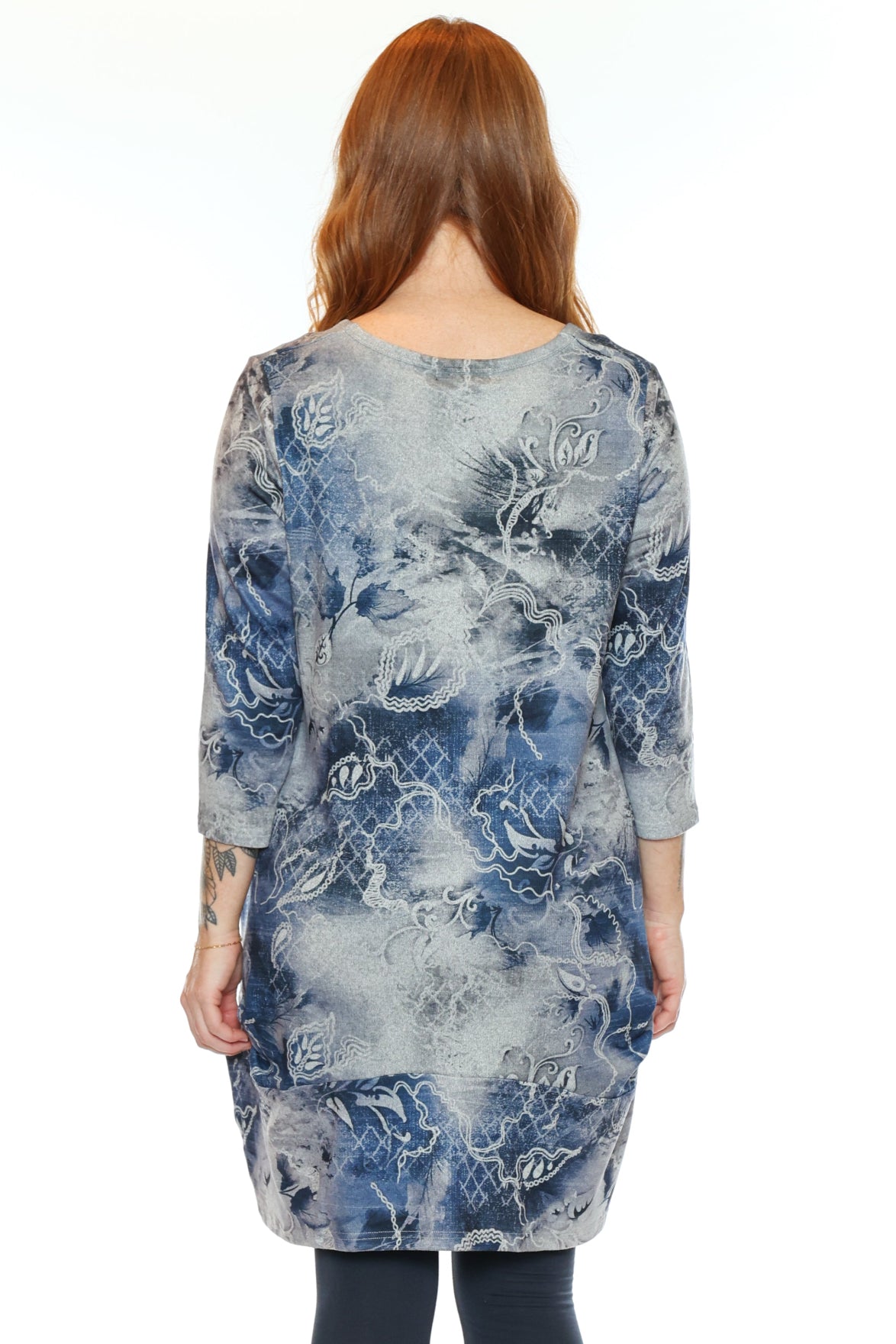 Floral Elegance Printed Pocket Tunic