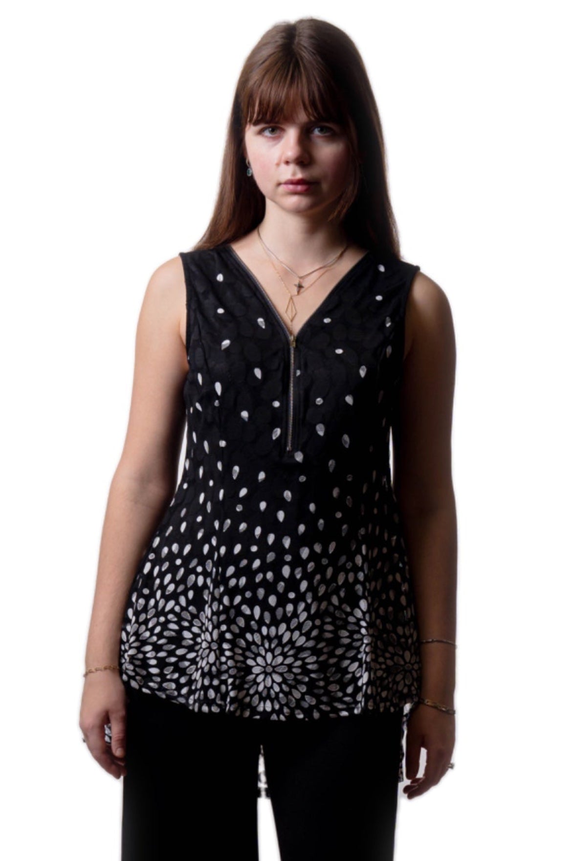 Marlowe Wrinkle-Resistant Zip-Neck Top