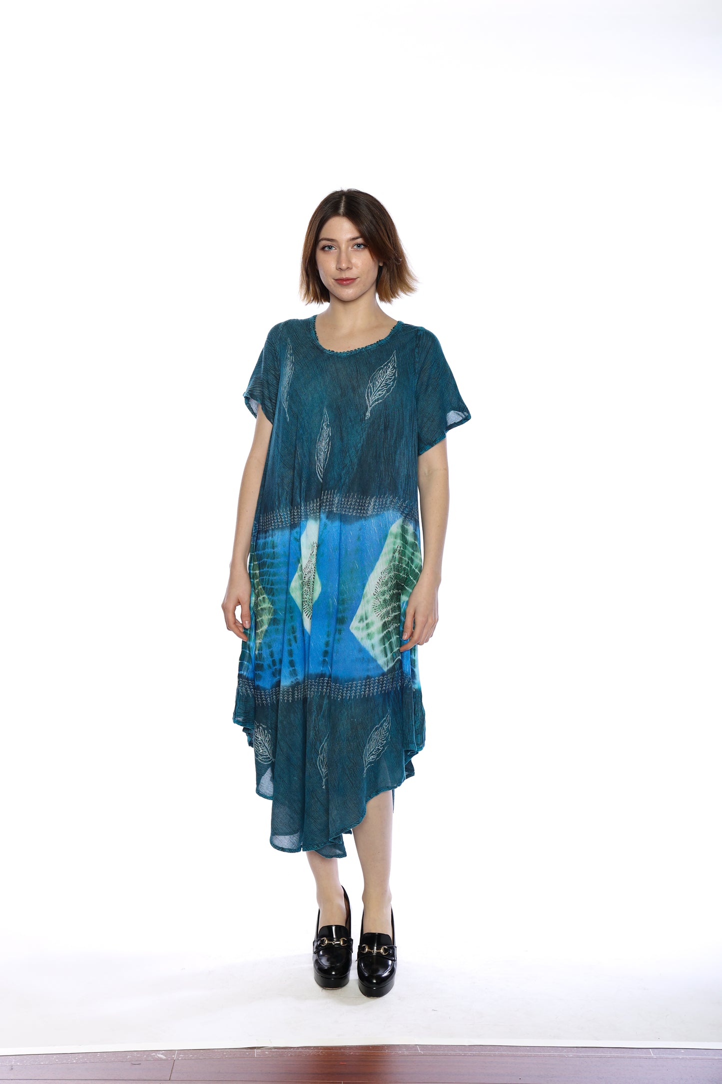 Rayon Umbrella Dress with Sleeves