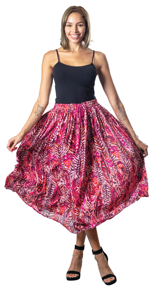 Rayon Crinkle Skirt